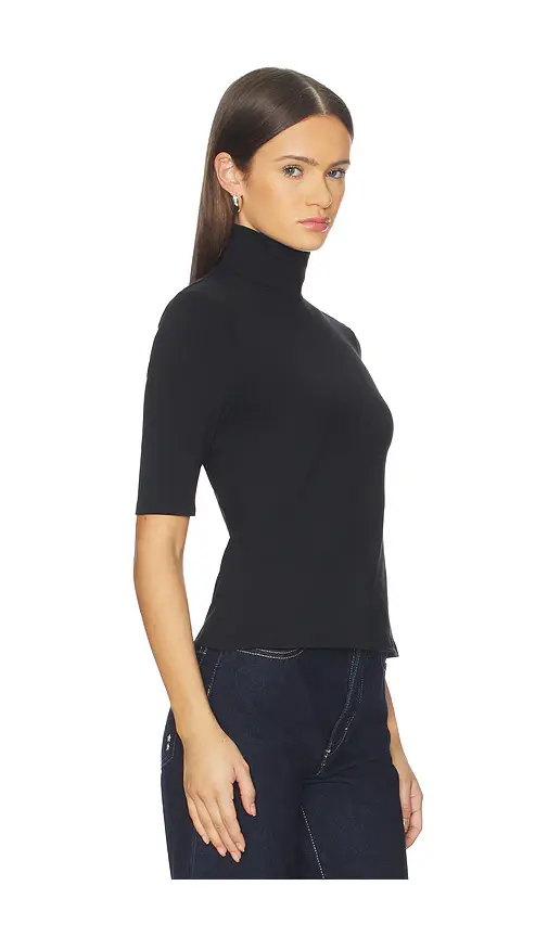 susana monaco Mock Neck Elbow Sleeve Top | Thumbnail 2 susana monaco Mock Neck Elbow Sleeve Top | Thumbnail 2