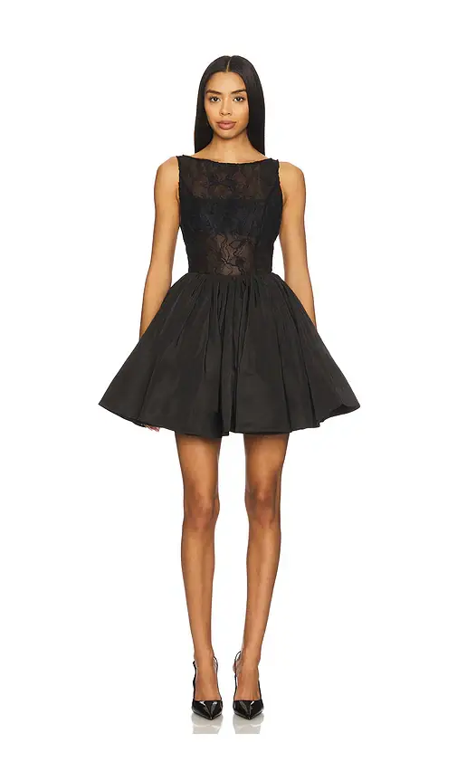 AMUR Lainey Boat Neck Mini Dress | Image 1 AMUR Lainey Boat Neck Mini Dress | Image 1