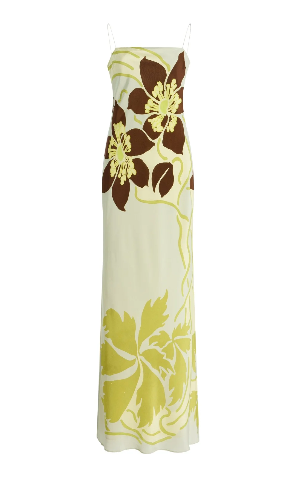 Amaia Floral Silk Maxi Slip Dress