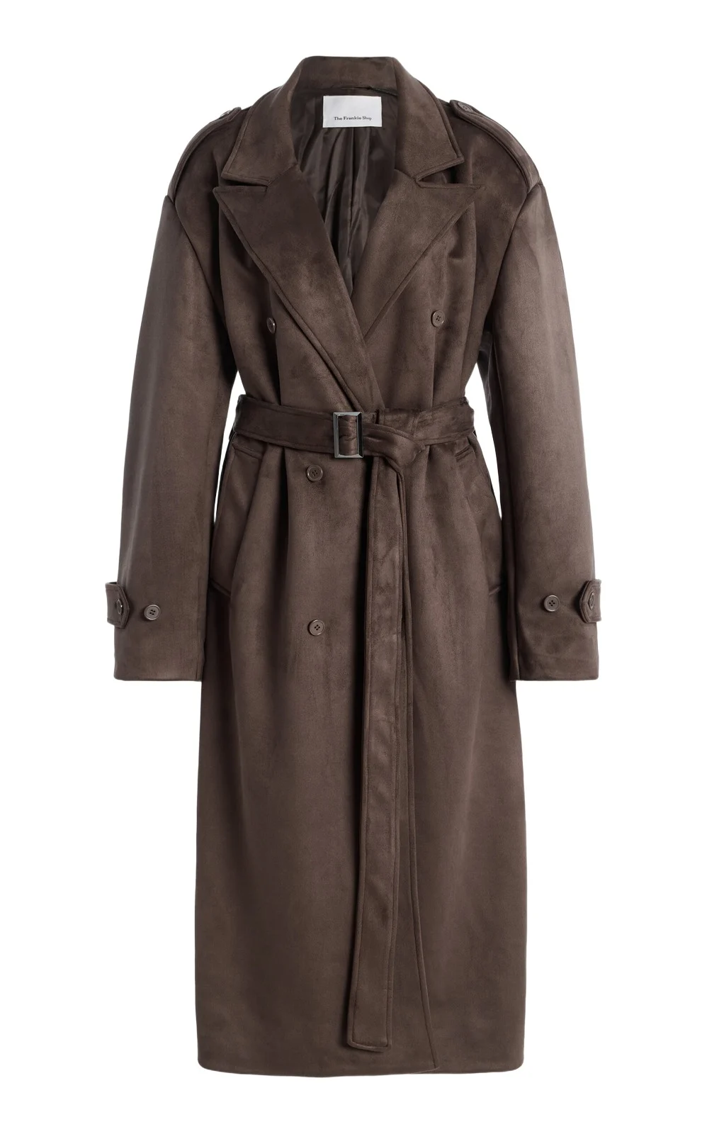 Pembroke Faux Suede Trench Coat