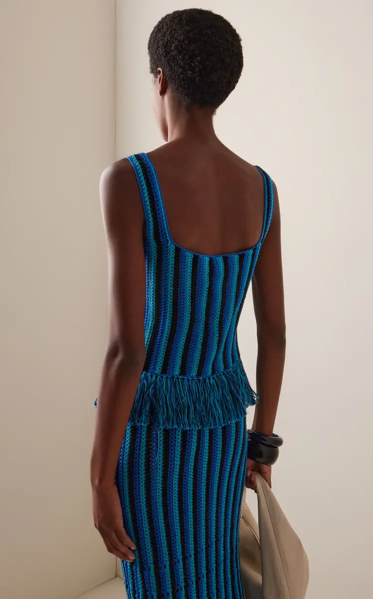 ESCVDO Misti Fringed Crocheted Cotton Tank Top | Thumbnail 4 ESCVDO Misti Fringed Crocheted Cotton Tank Top | Thumbnail 4