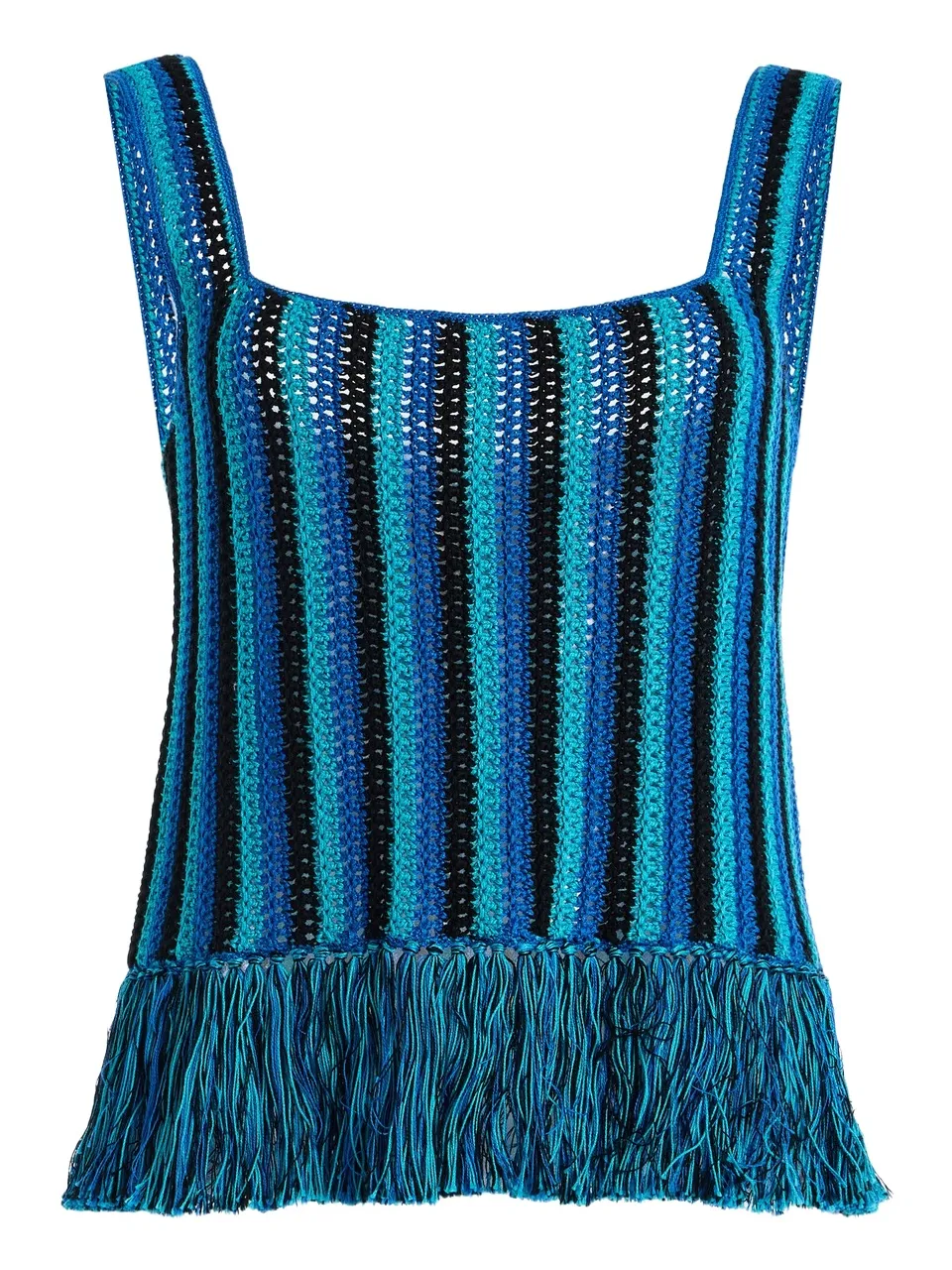 Misti Fringed Crocheted Cotton Tank Top Misti Fringed Crocheted Cotton Tank Top