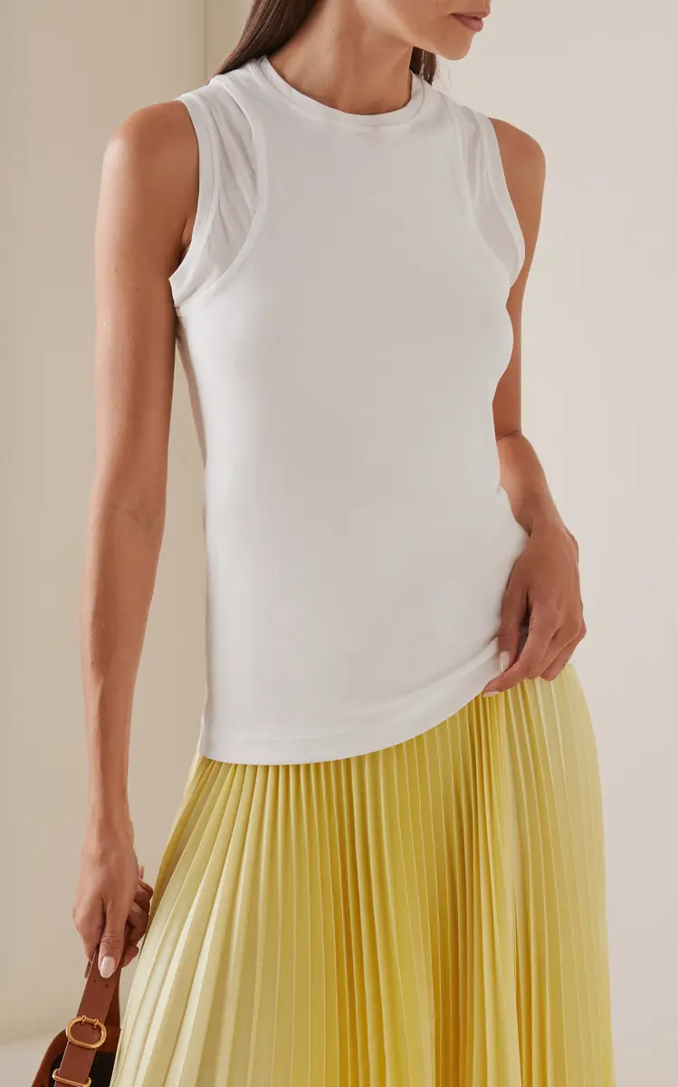 Jil Sander Cotton Double Layer Tank | Thumbnail 2 Jil Sander Cotton Double Layer Tank | Thumbnail 2