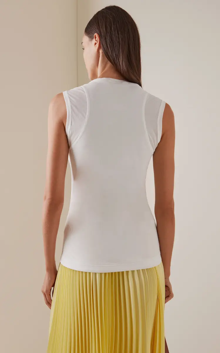 Jil Sander Cotton Double Layer Tank | Thumbnail 4 Jil Sander Cotton Double Layer Tank | Thumbnail 4