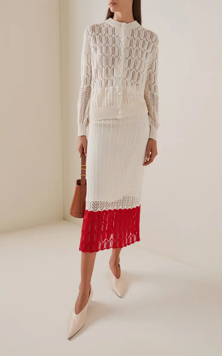 Jil Sander Cotton Crochet Cardigan | Thumbnail 3 Jil Sander Cotton Crochet Cardigan | Thumbnail 3