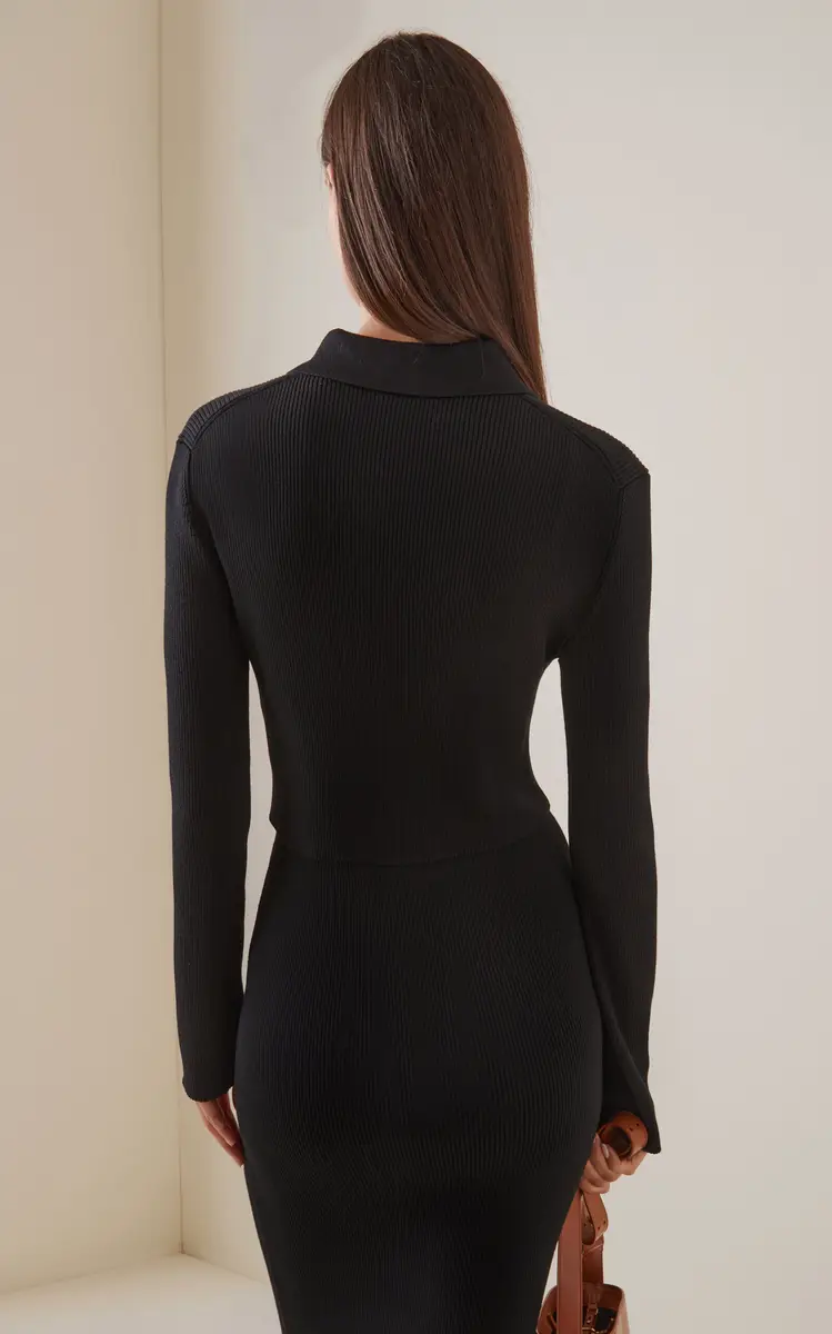 Jil Sander Virgin Wool Polo Cardigan | Thumbnail 4
