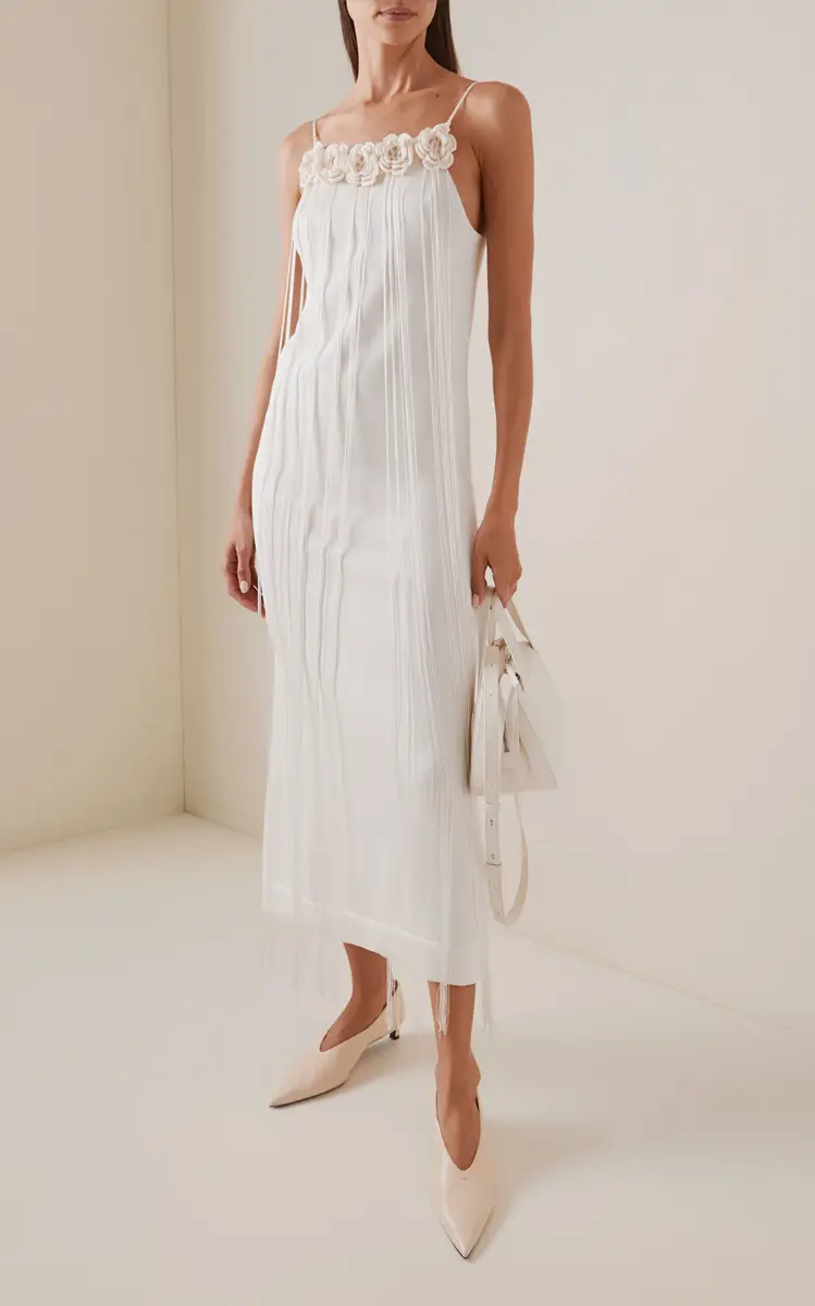 Jil Sander Crochet Midi Slip Dress | Thumbnail 2