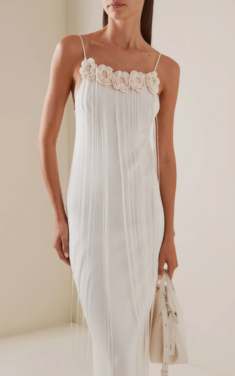 Jil Sander Crochet Midi Slip Dress | Thumbnail 3