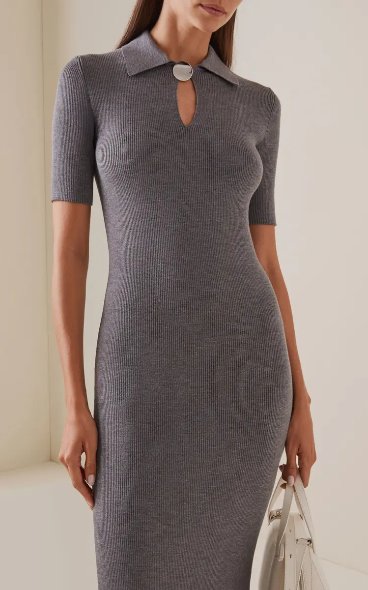 Jil Sander Virgin Wool Polo Dress | Thumbnail 3