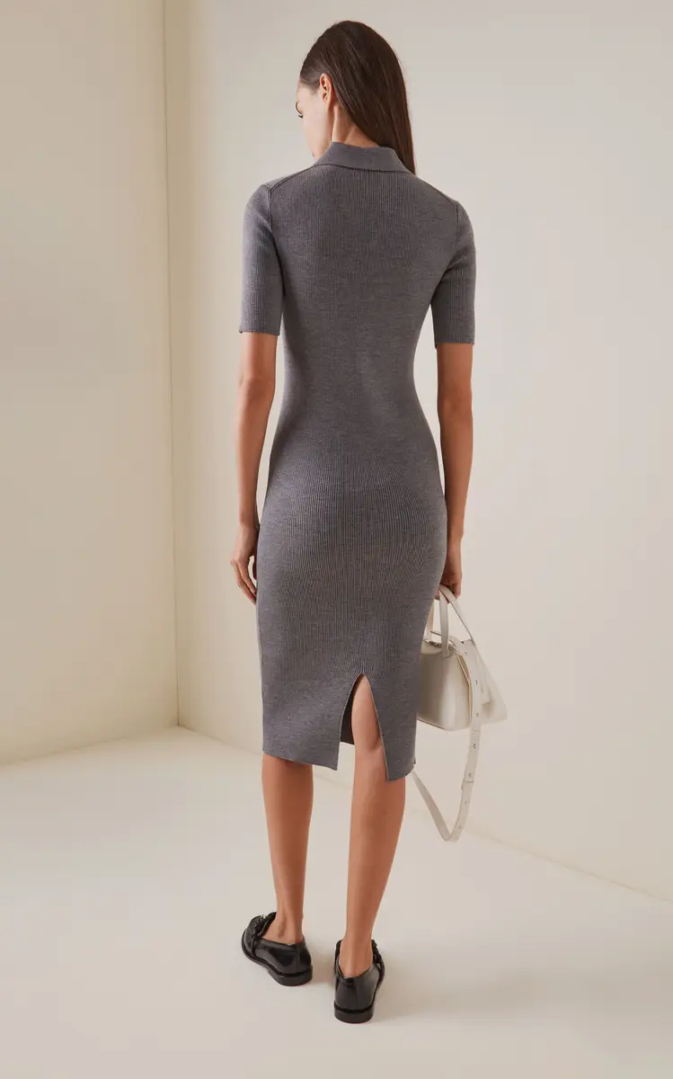 Jil Sander Virgin Wool Polo Dress | Thumbnail 4
