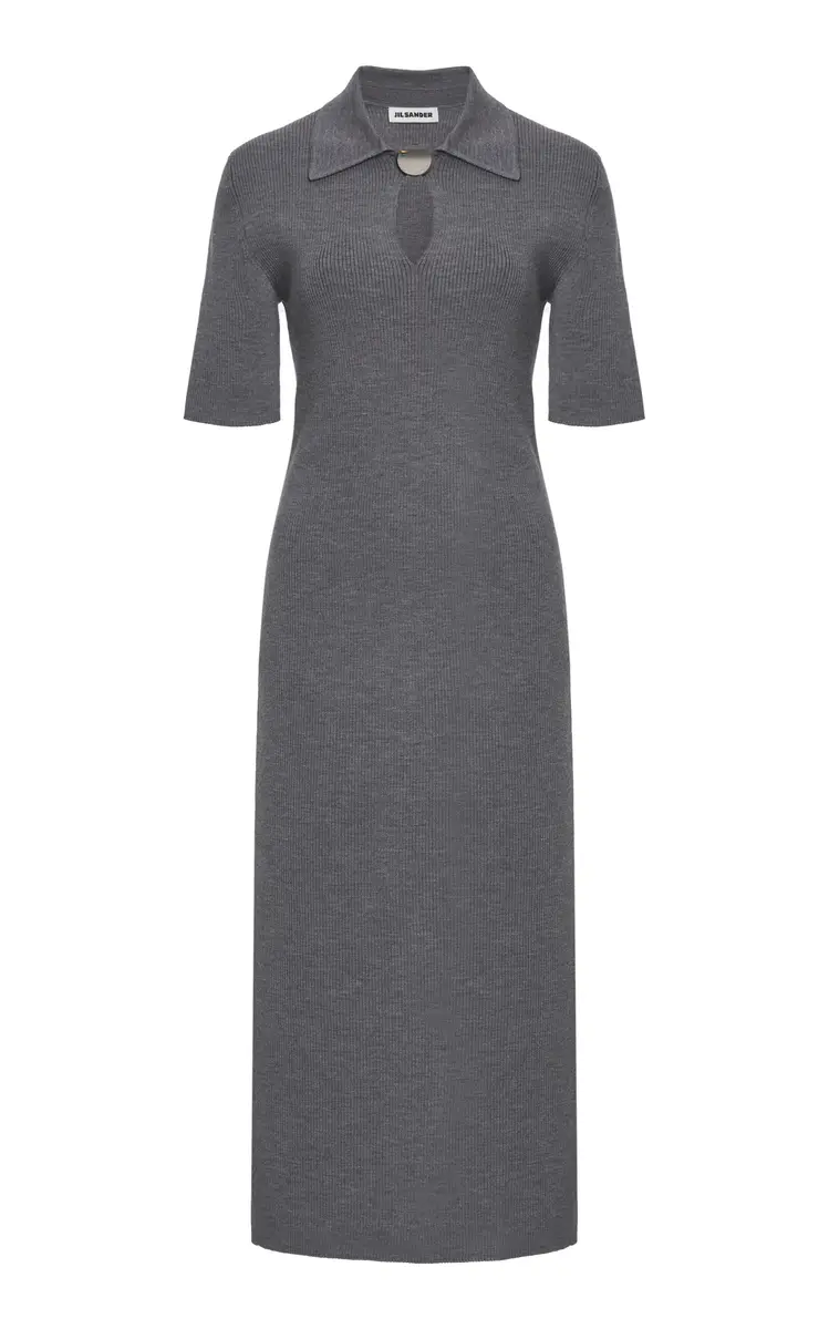 Jil Sander Virgin Wool Polo Dress | Thumbnail 6