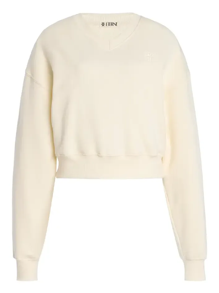 Cropped Cotton-Modal Sweatshirt