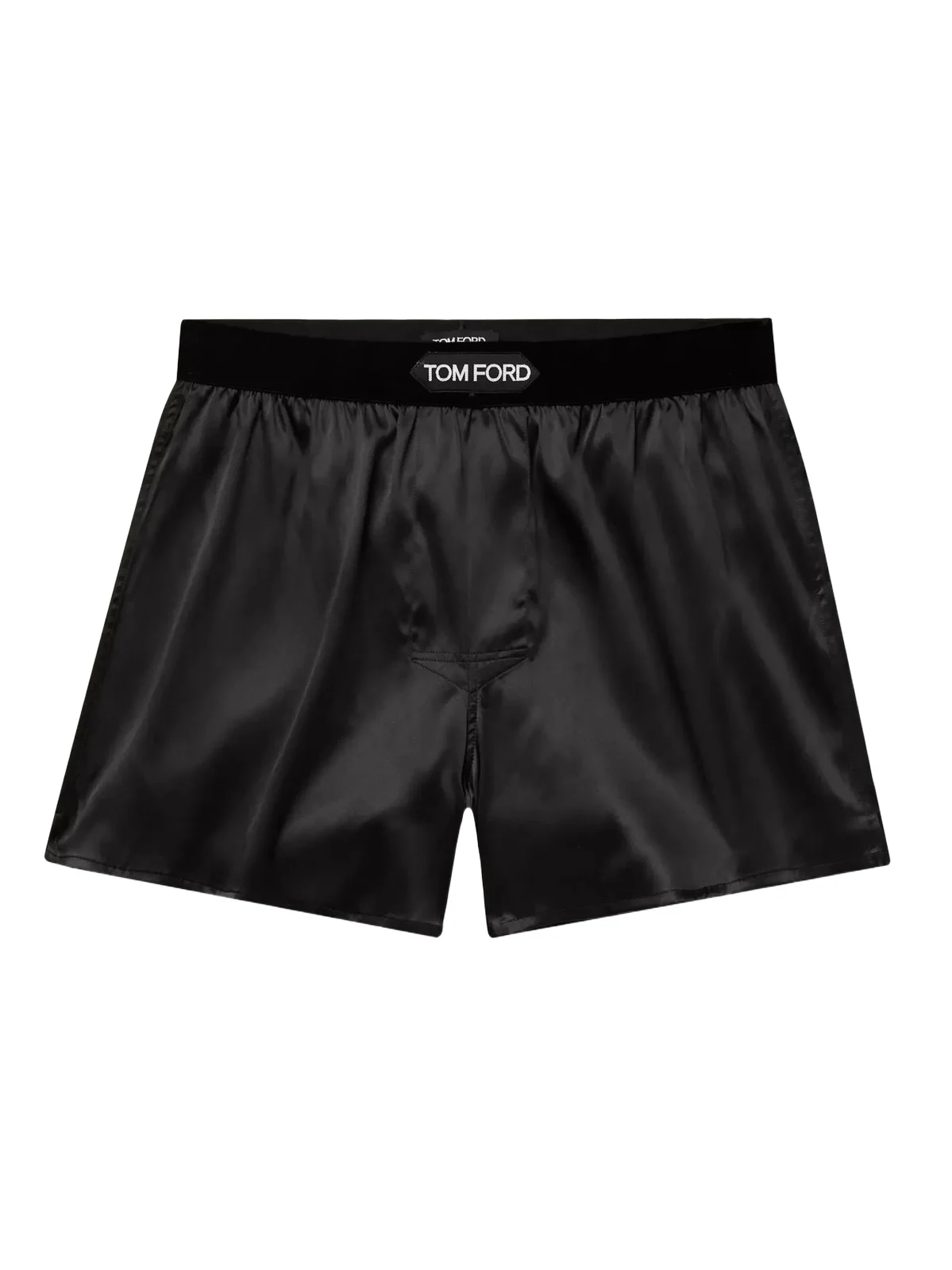 Velvet-Trimmed Stretch-Silk Satin Boxer Shorts - Men