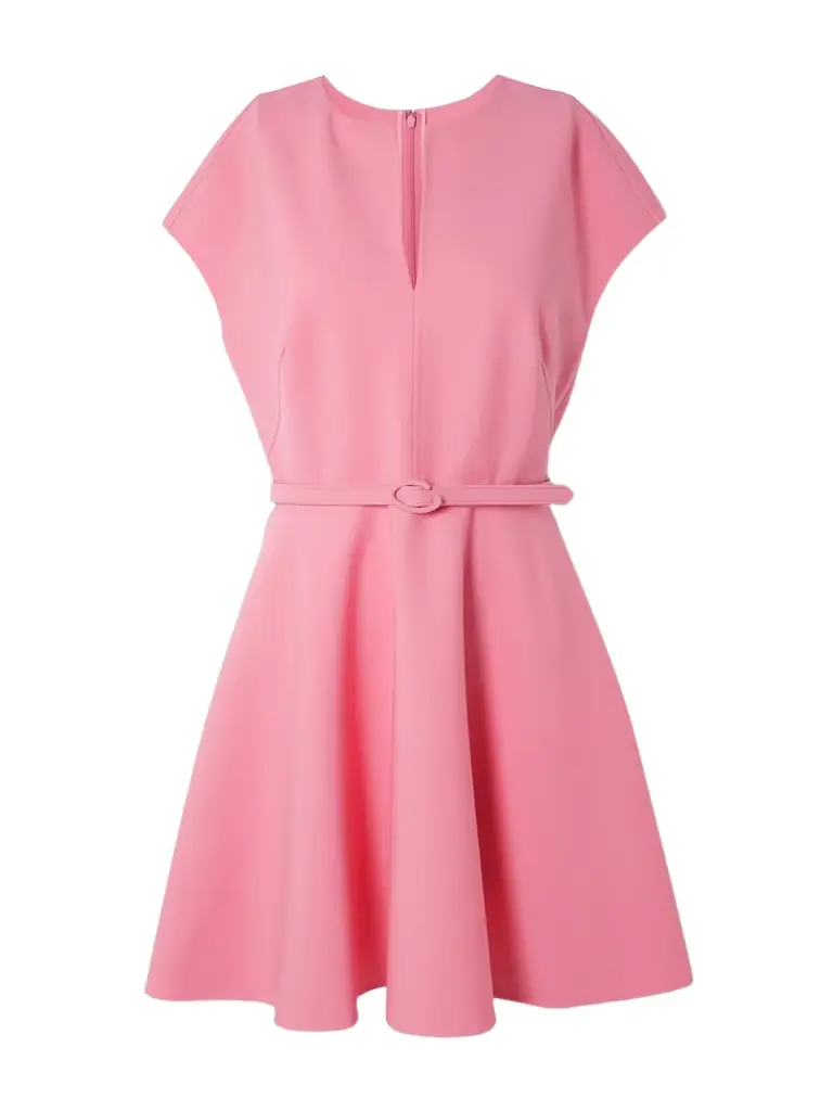 Oscar de la Renta Belted Stretch-wool Crepe Mini Dress | Image 1 Oscar de la Renta Belted Stretch-wool Crepe Mini Dress | Image 1