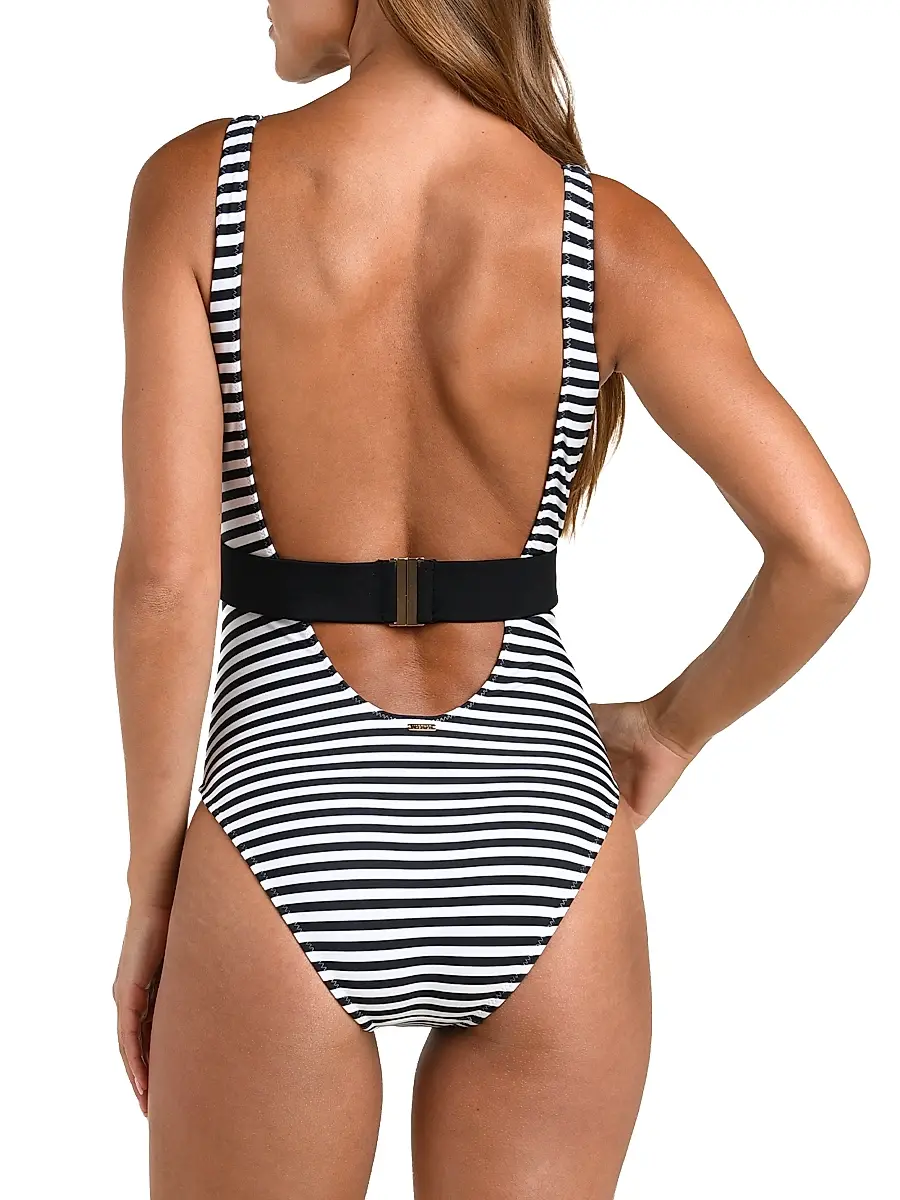 L'Agence Women's Voyage Mila Striped One-Piece Swimsuit | Thumbnail 4 L'Agence Women's Voyage Mila Striped One-Piece Swimsuit | Thumbnail 4