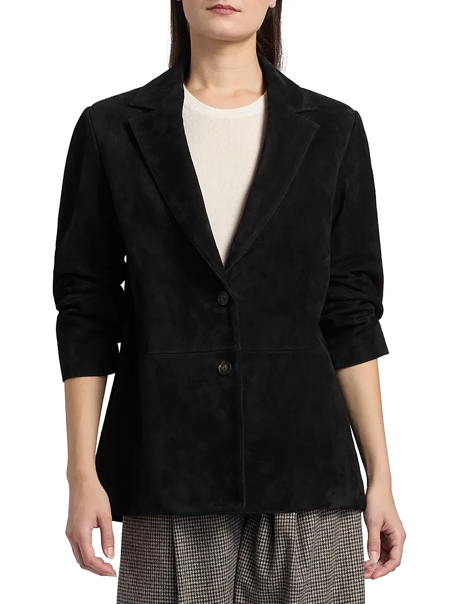 Vince Women's Suede Blazer | Thumbnail 3 Vince Women's Suede Blazer | Thumbnail 3