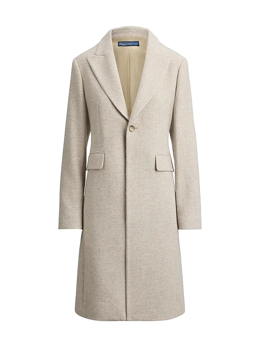 Polo Ralph Lauren Women's Herringbone Wool-Blend Coat