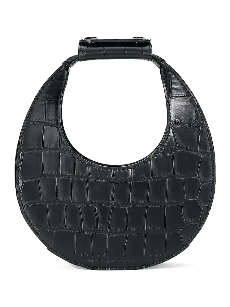 Women's Good Night Moon Crocodile-Embossed Leather Bag Women's Good Night Moon Crocodile-Embossed Leather Bag