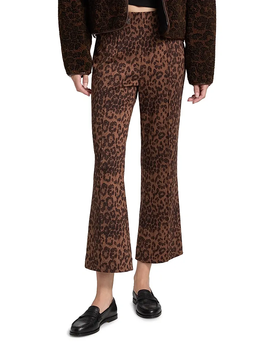 rag & bone Women's Irina Leopard Jacquard Crop Pants | Thumbnail 3 rag & bone Women's Irina Leopard Jacquard Crop Pants | Thumbnail 3
