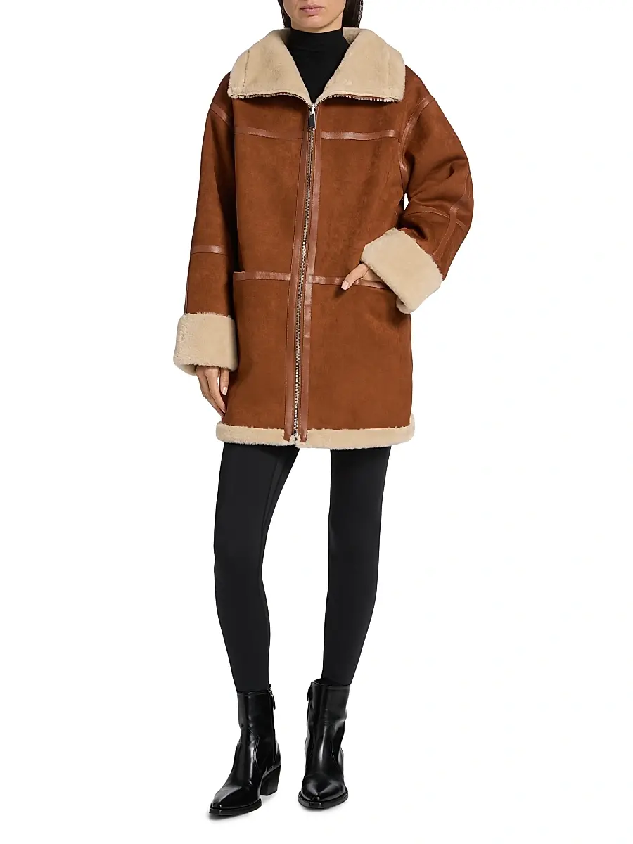 Mercer Collective Women's Oversized Reversible Faux Shearling Coat | Thumbnail 2