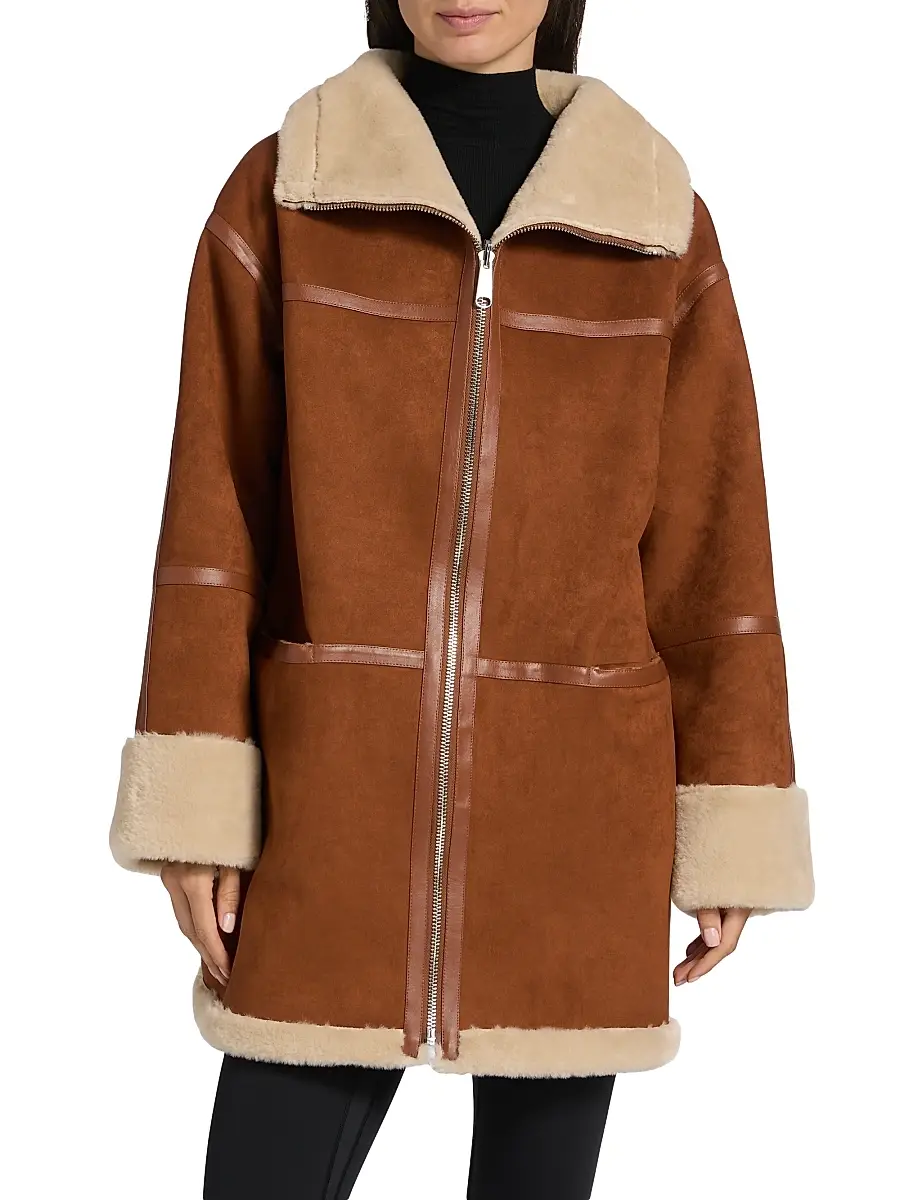 Mercer Collective Women's Oversized Reversible Faux Shearling Coat | Thumbnail 3