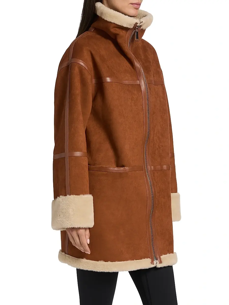 Mercer Collective Women's Oversized Reversible Faux Shearling Coat | Thumbnail 4