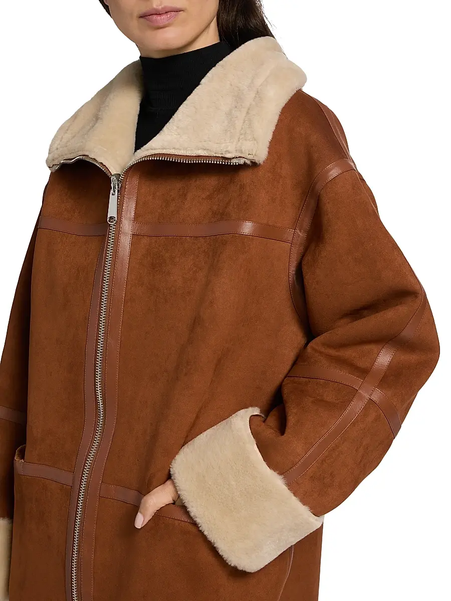 Mercer Collective Women's Oversized Reversible Faux Shearling Coat | Thumbnail 7