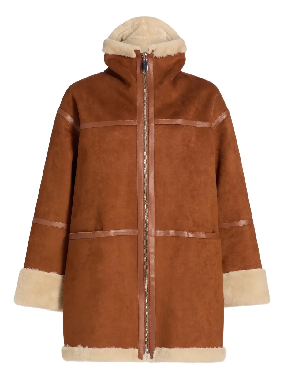 Mercer Collective Women's Oversized Reversible Faux Shearling Coat