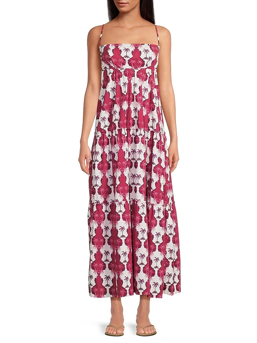 Peixoto Women's Printed Stretch-Cotton Maxi Dress | Thumbnail 3 Peixoto Women's Printed Stretch-Cotton Maxi Dress | Thumbnail 3