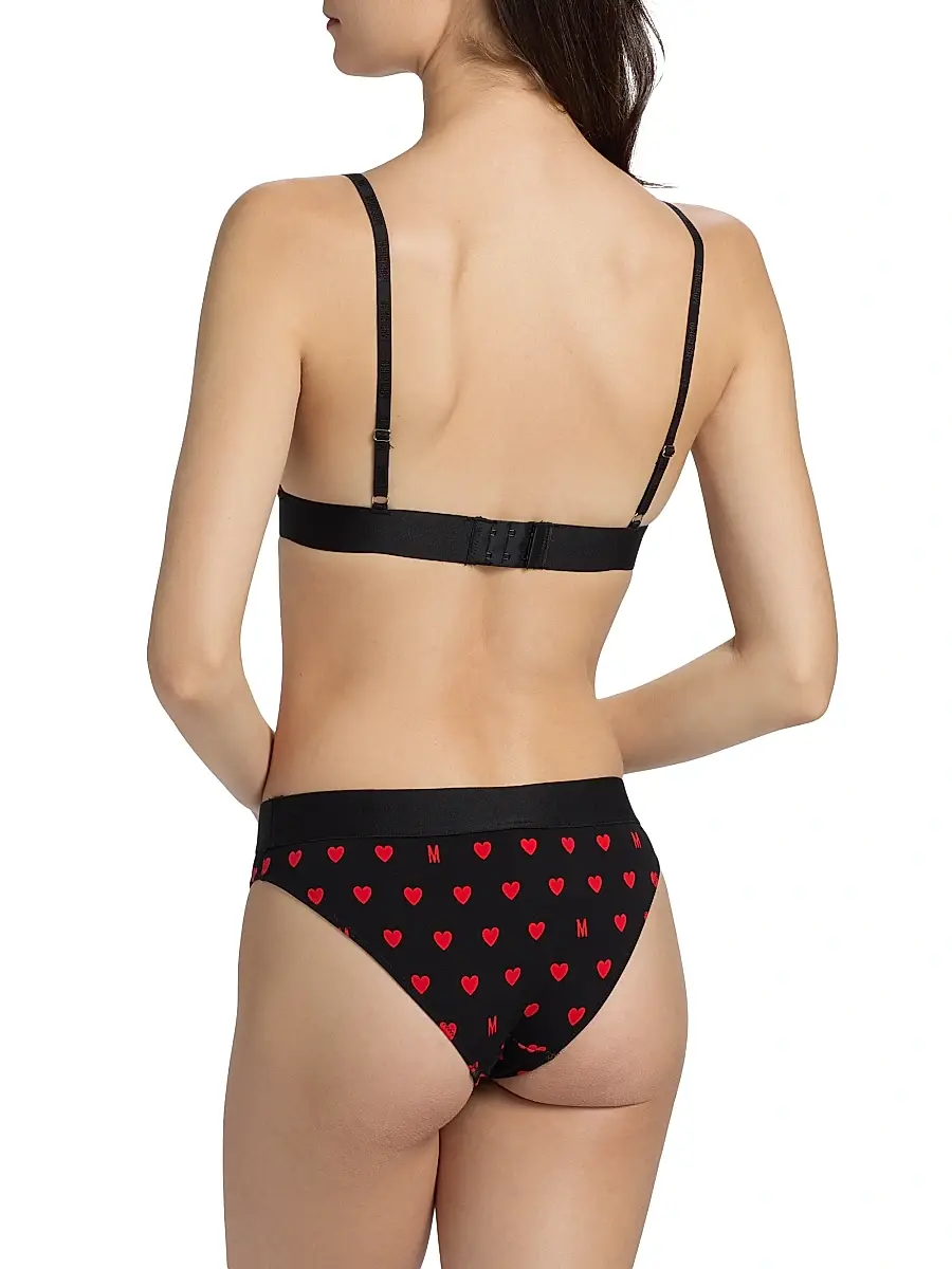 MOSCHINO Women's Intimo Donna M Hearts Triangle Bra | Thumbnail 4