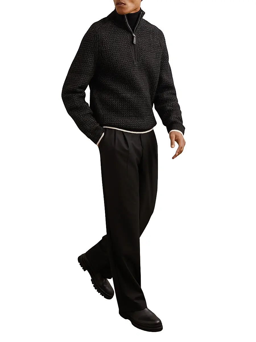 Reiss Men's Stockdale Half-Zip Sweater | Thumbnail 2
