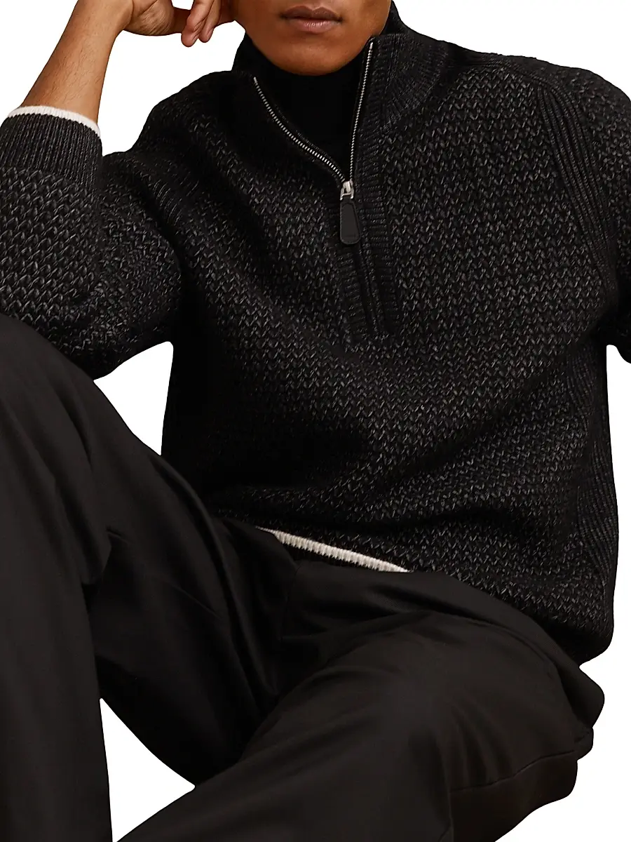 Reiss Men's Stockdale Half-Zip Sweater | Thumbnail 3