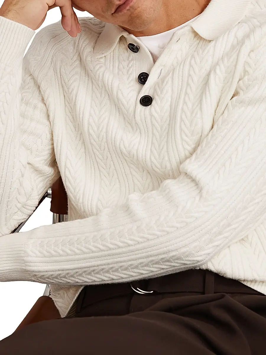Reiss Men's Evesham Cable-Knit Sweater | Thumbnail 2 Reiss Men's Evesham Cable-Knit Sweater | Thumbnail 2
