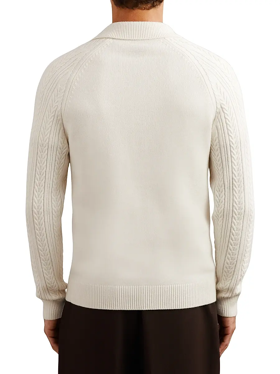 Reiss Men's Evesham Cable-Knit Sweater | Thumbnail 3 Reiss Men's Evesham Cable-Knit Sweater | Thumbnail 3