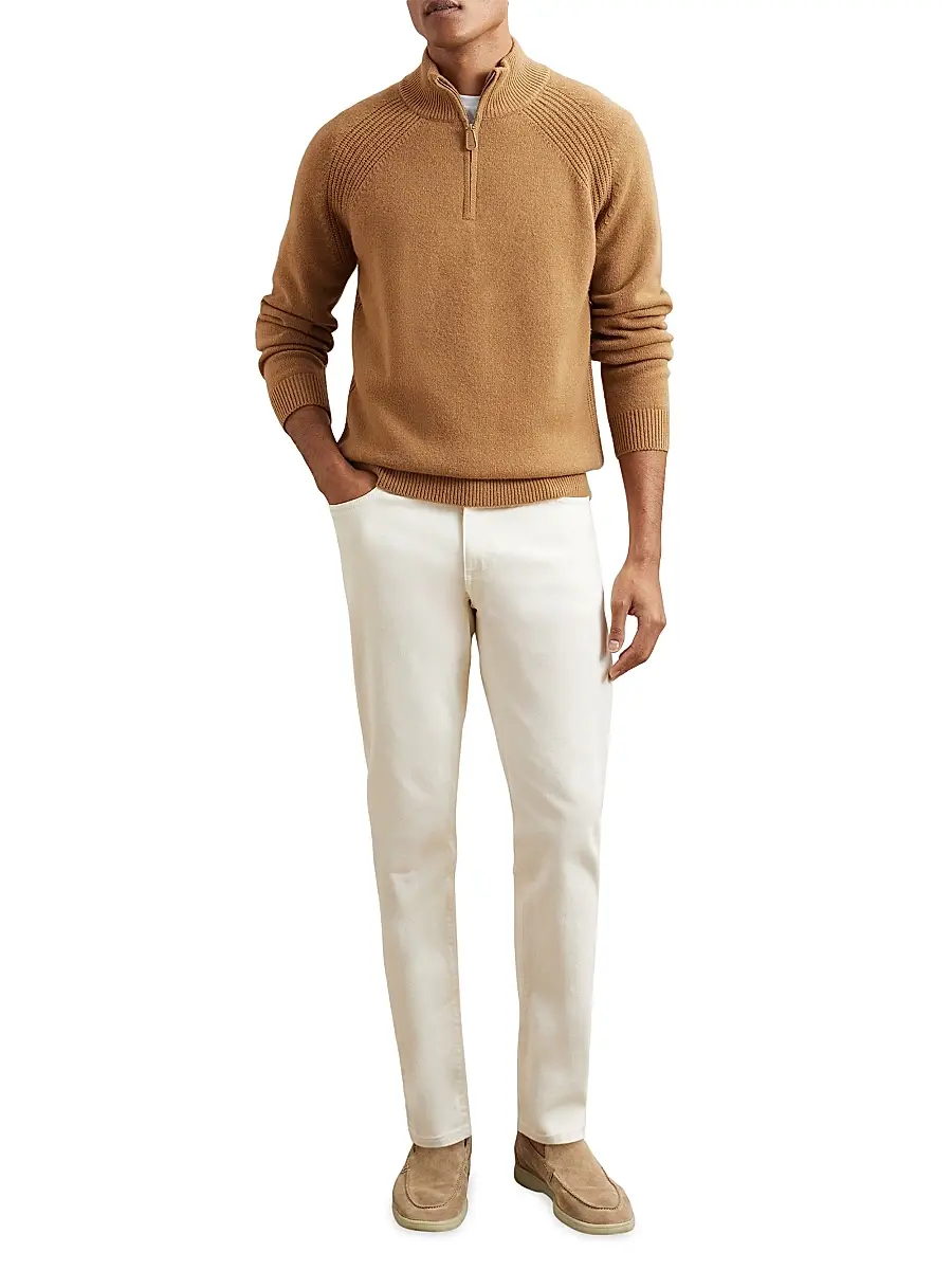 Reiss Men's Charming Wool-Blend Quarter-Zip Sweater | Thumbnail 2 Reiss Men's Charming Wool-Blend Quarter-Zip Sweater | Thumbnail 2