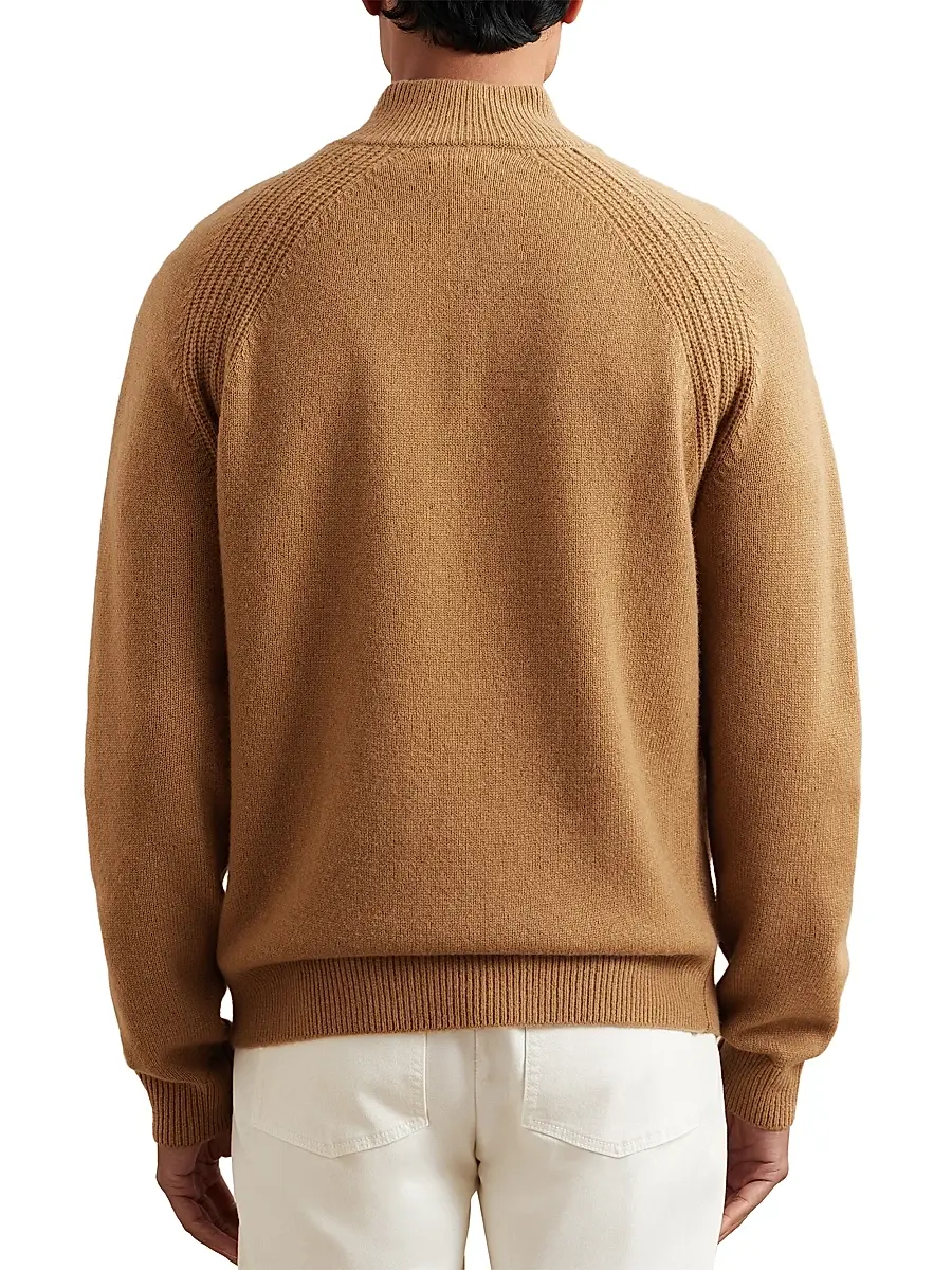 Reiss Men's Charming Wool-Blend Quarter-Zip Sweater | Thumbnail 4 Reiss Men's Charming Wool-Blend Quarter-Zip Sweater | Thumbnail 4