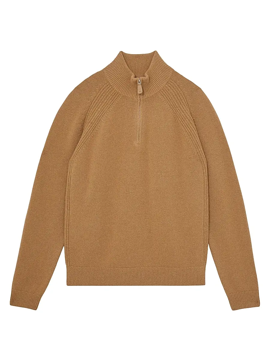 Reiss Men's Charming Wool-Blend Quarter-Zip Sweater