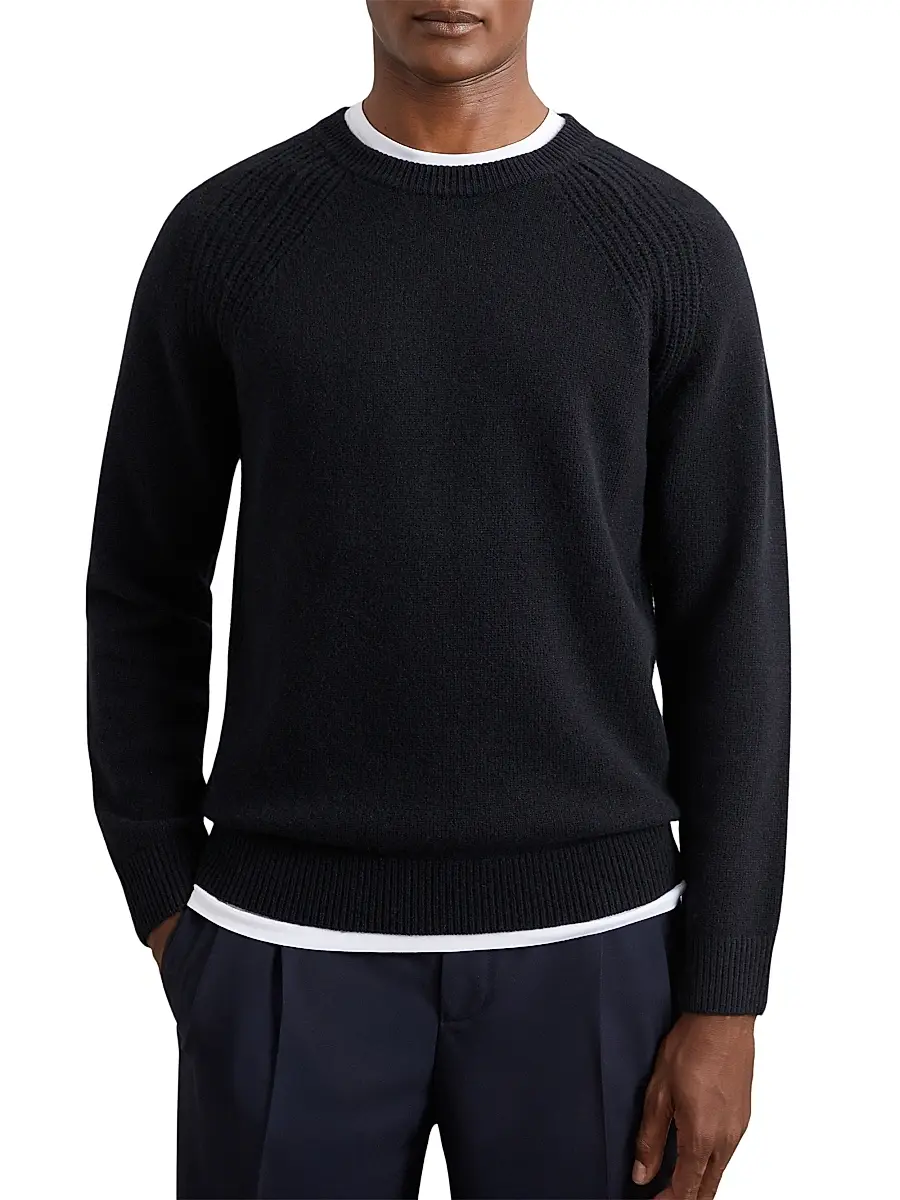 Reiss Men's Foulton Wool-Cashmere Sweater | Thumbnail 3 Reiss Men's Foulton Wool-Cashmere Sweater | Thumbnail 3