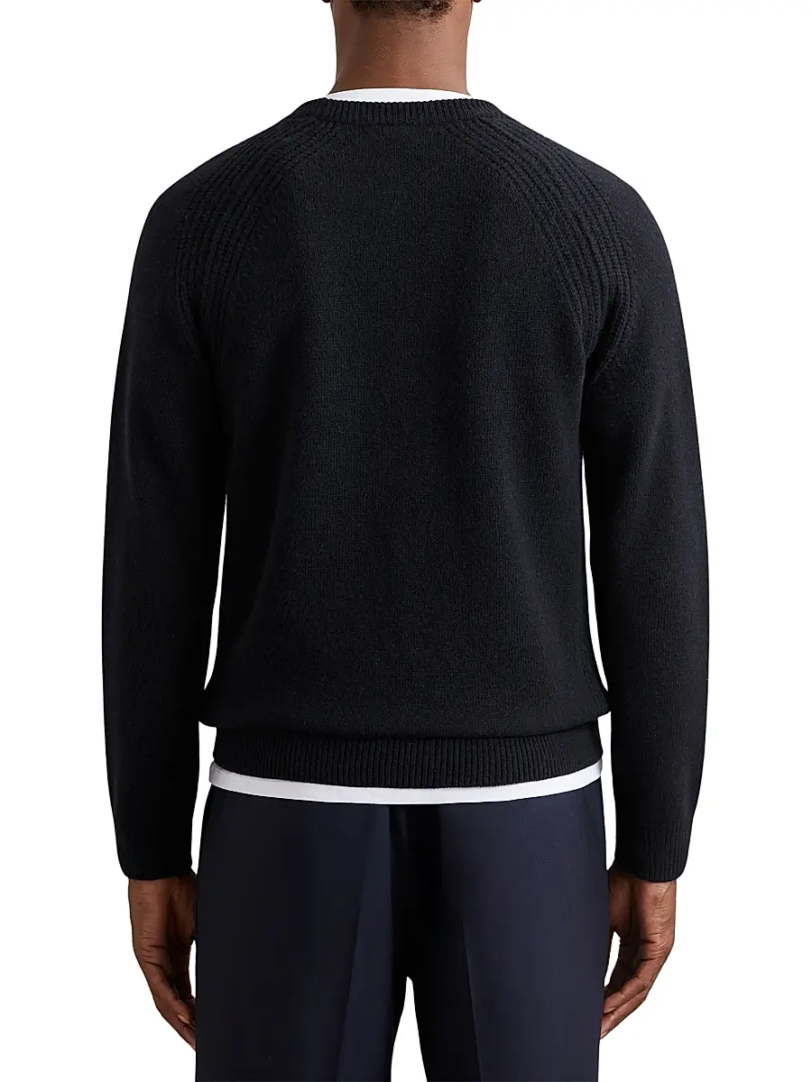 Reiss Men's Foulton Wool-Cashmere Sweater | Thumbnail 4 Reiss Men's Foulton Wool-Cashmere Sweater | Thumbnail 4