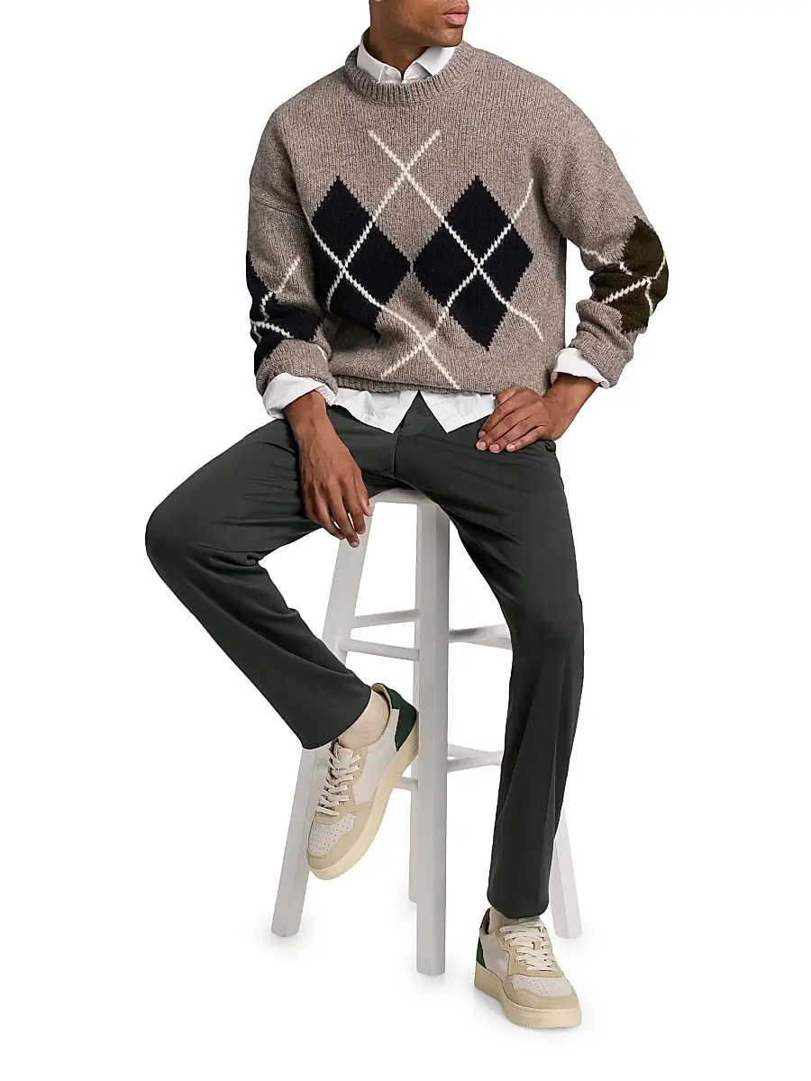 Reiss Men's Argyle Wool-Blend Sweater | Thumbnail 2 Reiss Men's Argyle Wool-Blend Sweater | Thumbnail 2