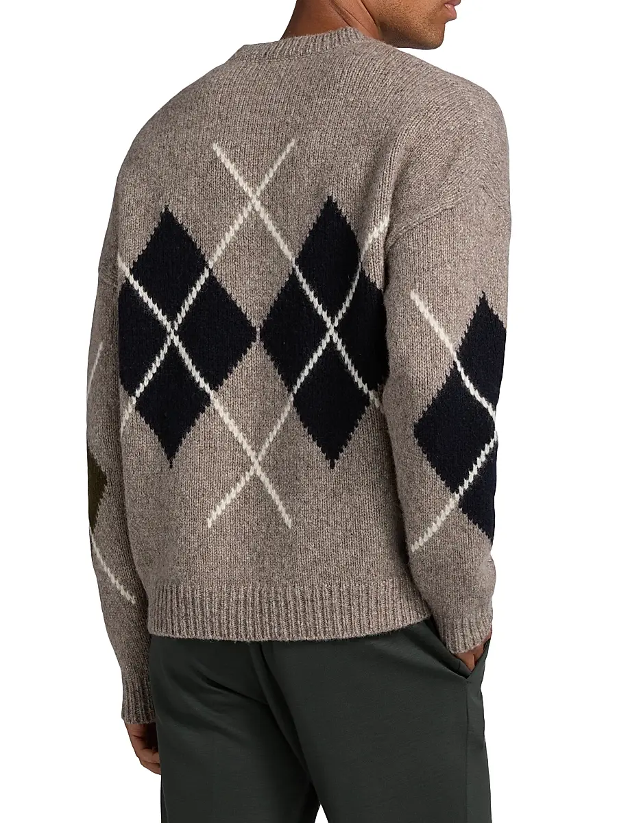 Reiss Men's Argyle Wool-Blend Sweater | Thumbnail 5 Reiss Men's Argyle Wool-Blend Sweater | Thumbnail 5