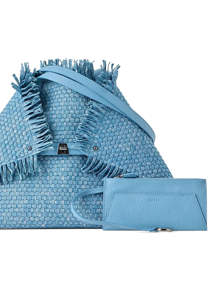 Akris Women's AI Fringed Tote Bag - Grey Sky | Thumbnail 5