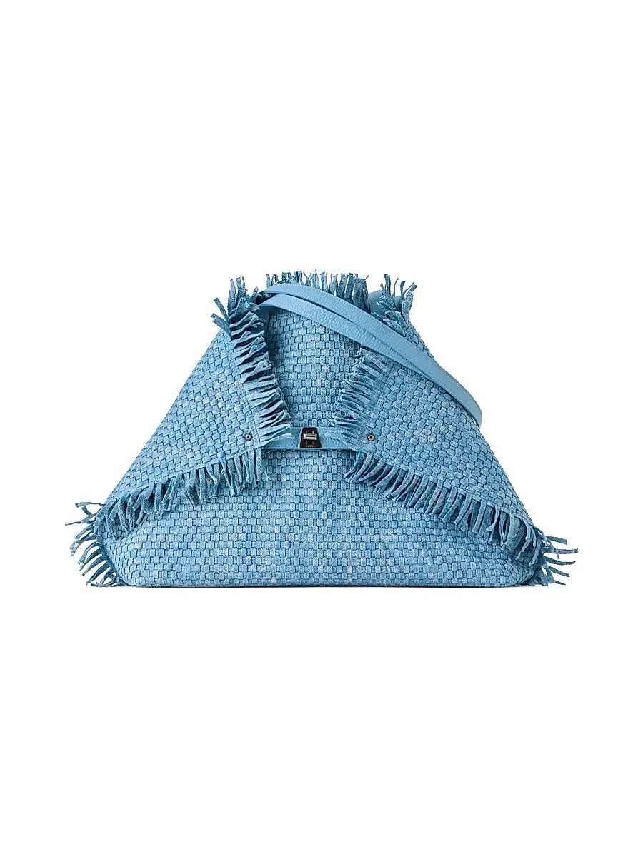 Women's AI Fringed Tote Bag - Grey Sky Women's AI Fringed Tote Bag - Grey Sky