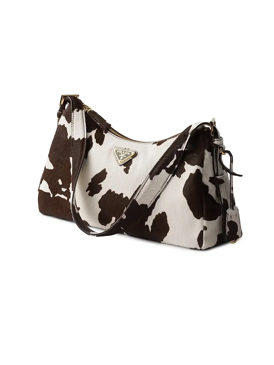 Prada Women's Aimèe Printed Leather Shoulder Bag - Brown White | Thumbnail 2 Prada Women's Aimèe Printed Leather Shoulder Bag - Brown White | Thumbnail 2