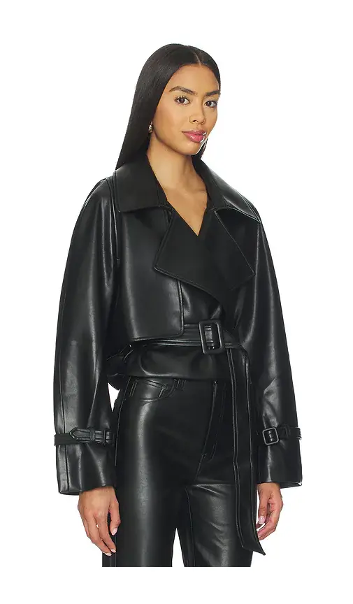 Elodie the Label Elodie Charles Faux Leather Crop Jacket | Thumbnail 2