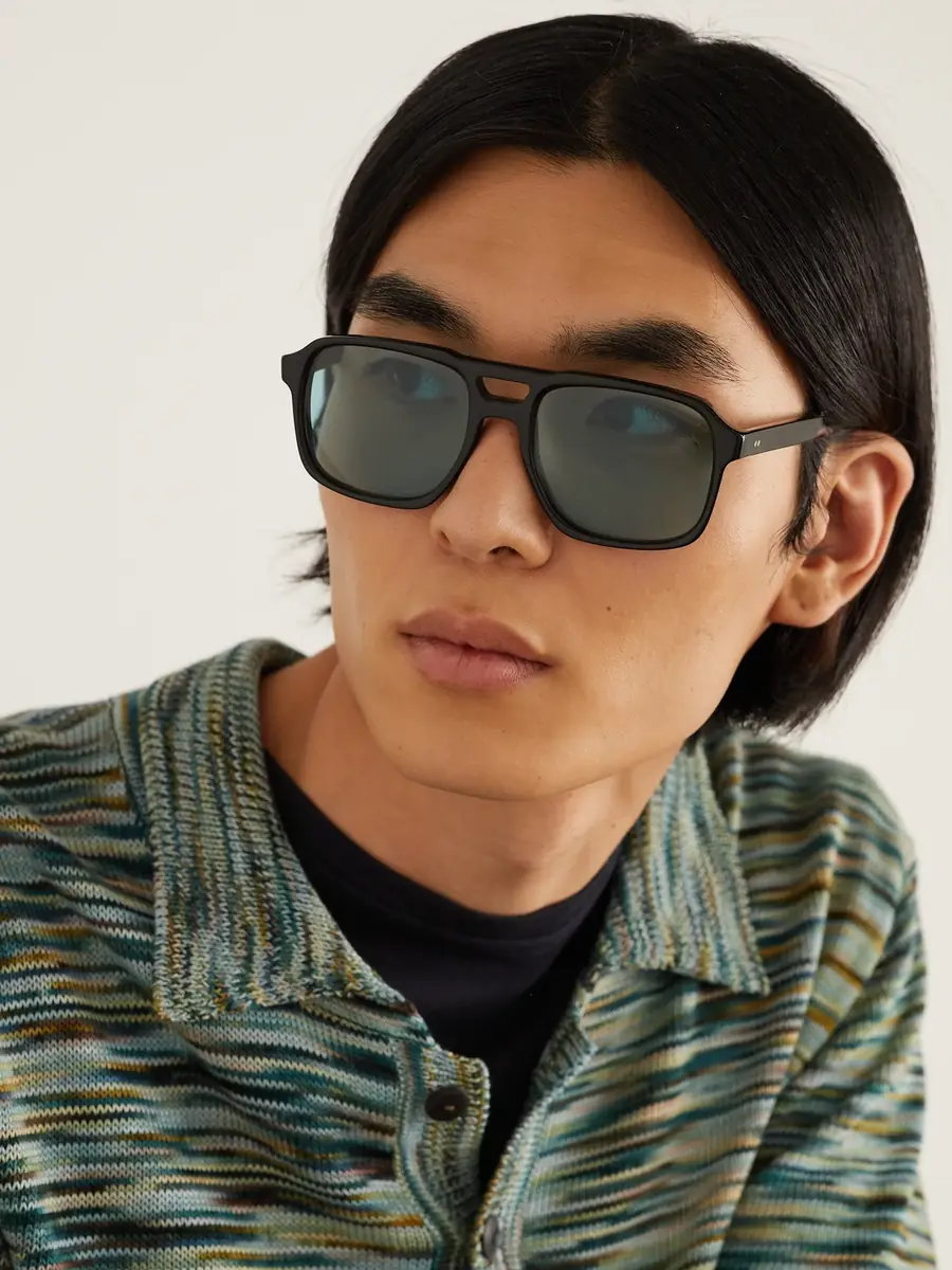 Cutler and Gross 1394 Double-Bridge Aviator-Style Acetate Sunglasses - Men | Thumbnail 2