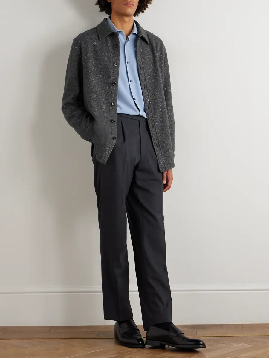 Zegna Cashmere and Silk-Blend Shirt - Men | Thumbnail 2 Zegna Cashmere and Silk-Blend Shirt - Men | Thumbnail 2