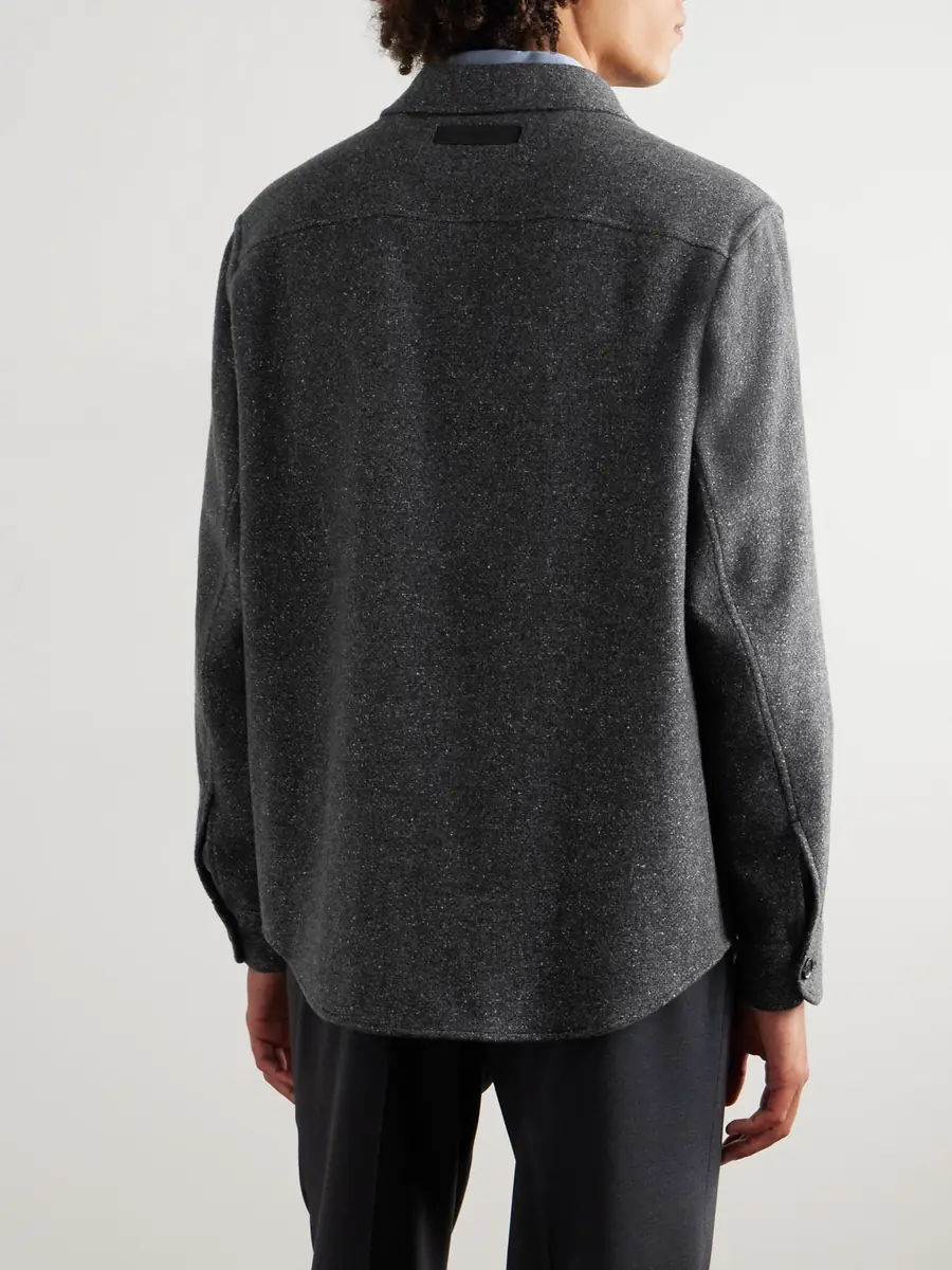 Zegna Cashmere and Silk-Blend Shirt - Men | Thumbnail 4 Zegna Cashmere and Silk-Blend Shirt - Men | Thumbnail 4