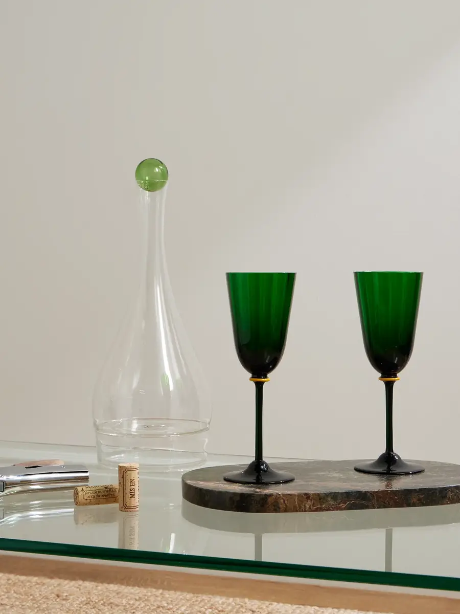 La DoubleJ Rainbow Set of Two Murano Glass Wine Glasses - Men | Thumbnail 2 La DoubleJ Rainbow Set of Two Murano Glass Wine Glasses - Men | Thumbnail 2