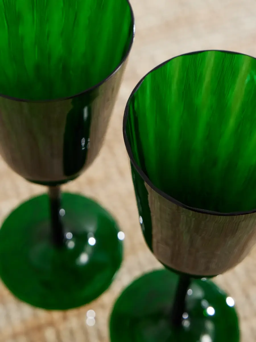 La DoubleJ Rainbow Set of Two Murano Glass Wine Glasses - Men | Thumbnail 3 La DoubleJ Rainbow Set of Two Murano Glass Wine Glasses - Men | Thumbnail 3